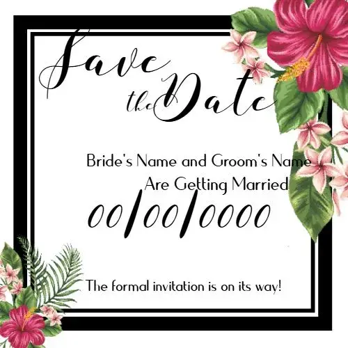 Invite Save The Date Flowers Wine 15 Years editable and customizable