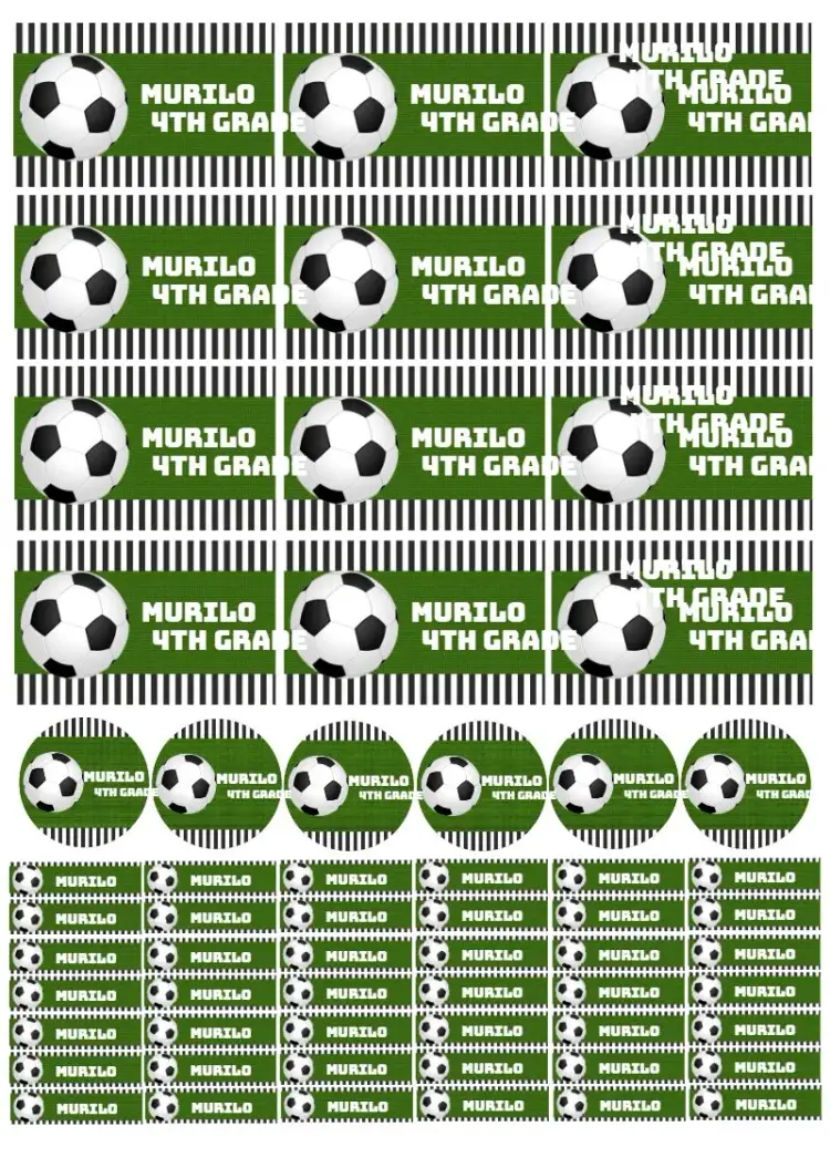 School Football Team Label invitation