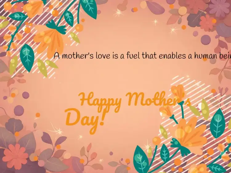 Invitation Orange Mother's Day Card – Commemorative Dates theme orange, floral, modern, colorful, delicate, vibrant