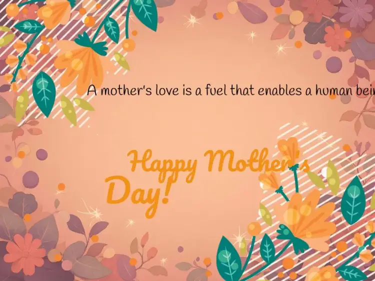 Orange Mother's Day Card invitation