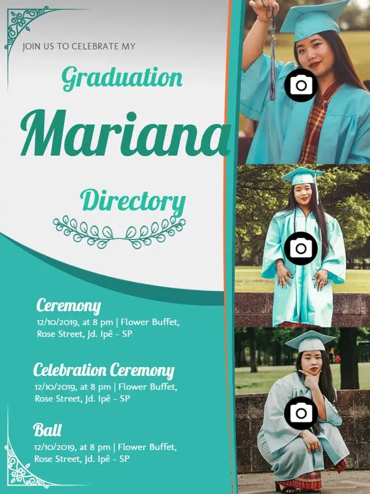 Invitation Law Graduation With Photos – Graduation theme modern, elegant, minimalist, golden, classic