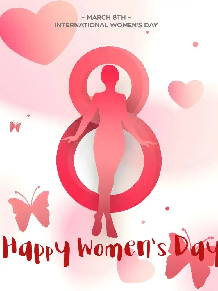 Invitation Post International Women's Day Pink – Most searched for theme floral, modern, minimalist, pink, elegant, feminine