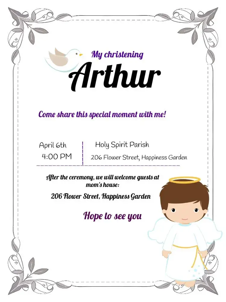 Baptism invitation