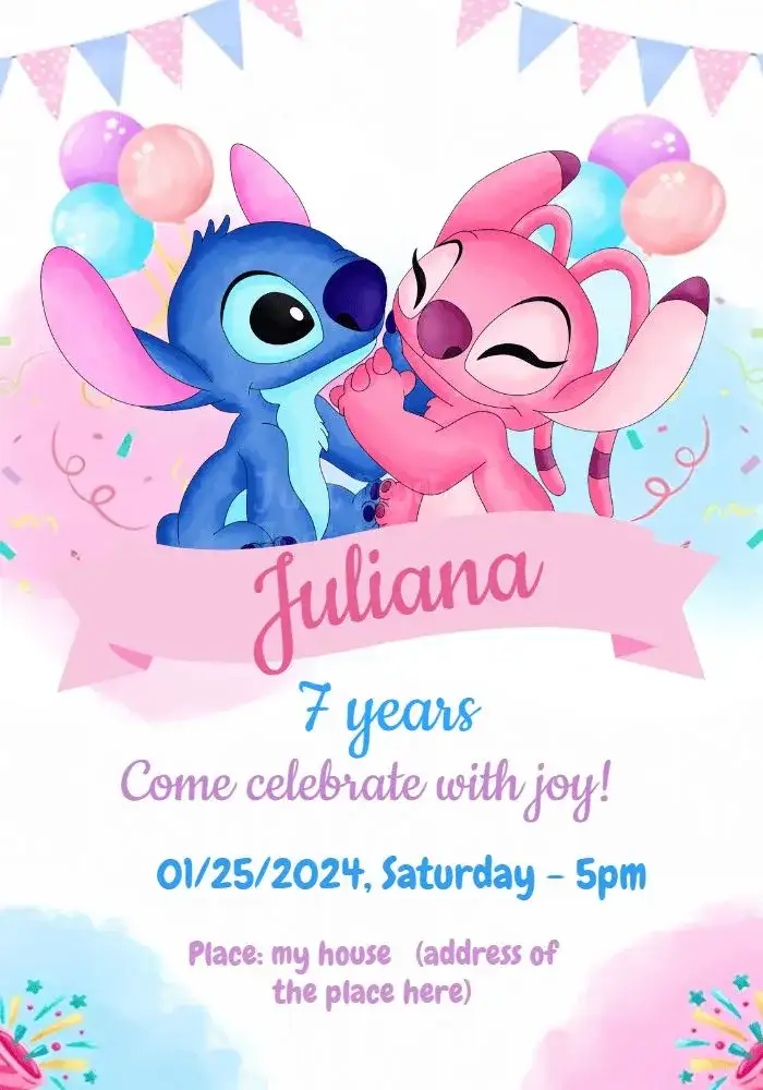 Stitch And Pink Angel