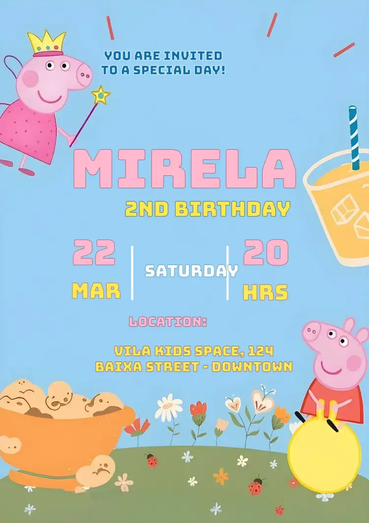 Peppa Pig invitation