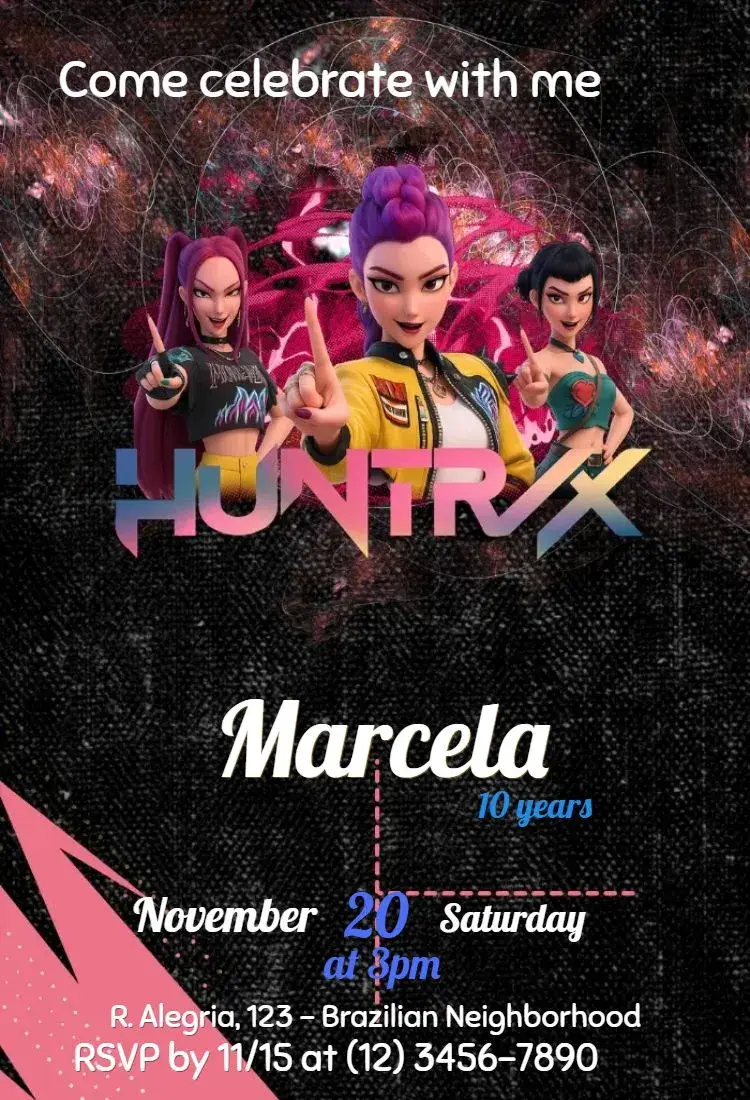 K-Pop Demon Hunters invitation
