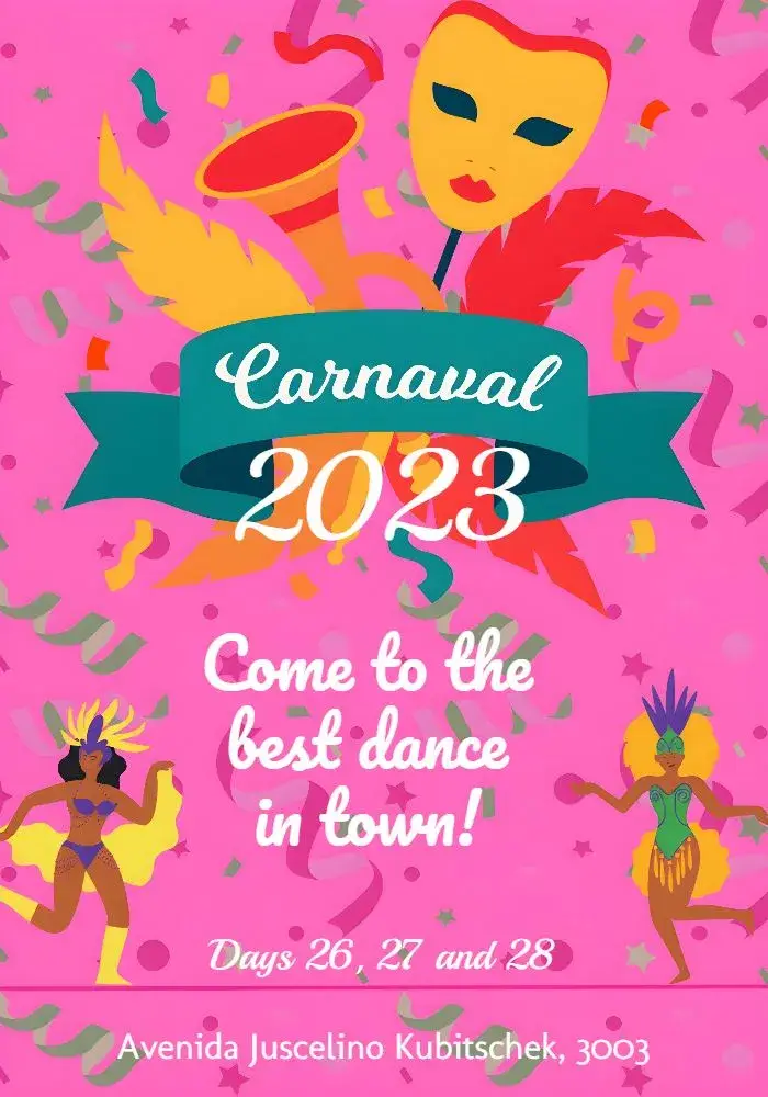 Yellow Carnival invitation