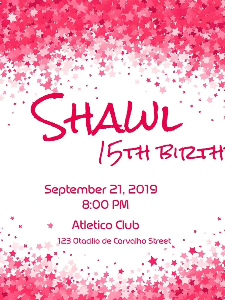 Invitation 15 Years - Pink Glitter Shine – Sweet 15 theme pink, glittery, elegant, modern, feminine