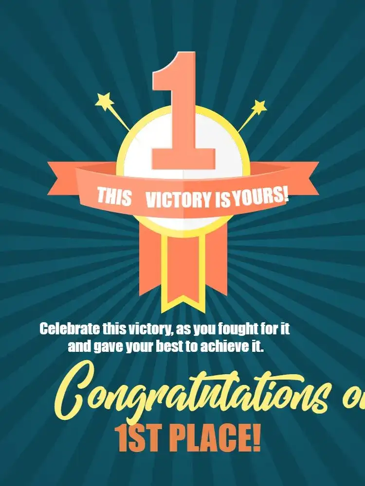 Dark Victory Celebration Card