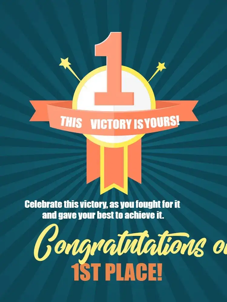 Invitation Dark Victory Celebration Card – Card theme modern, colorful, fun, dark, vibrant