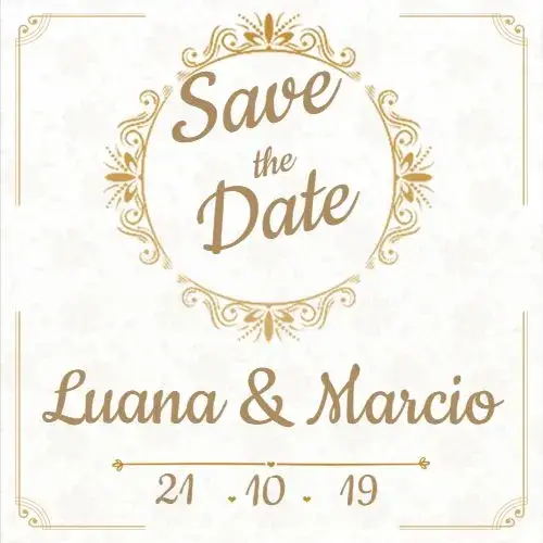 Invite Classic Save The Date With Initials editable and customizable