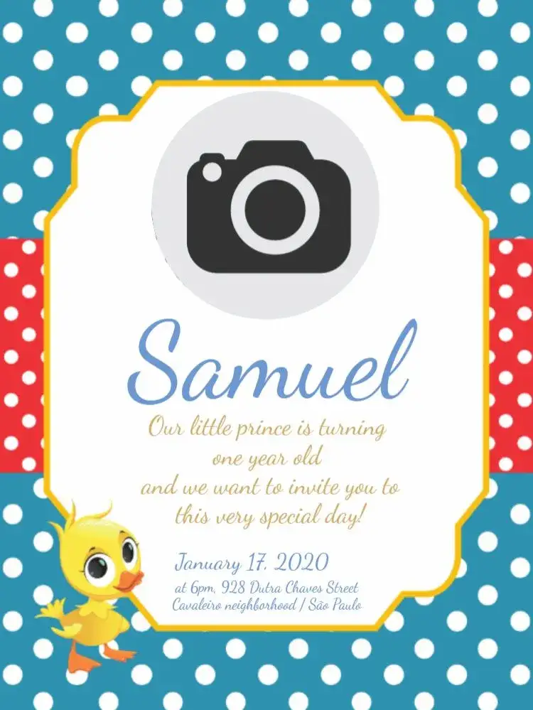 Invitation Chick to Edit Celebration – Raffle Tea theme blue, golden, children's, crown, fun, modern
