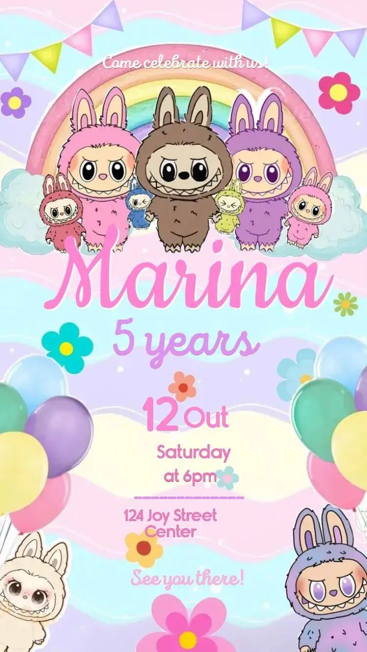 Labubu invitation