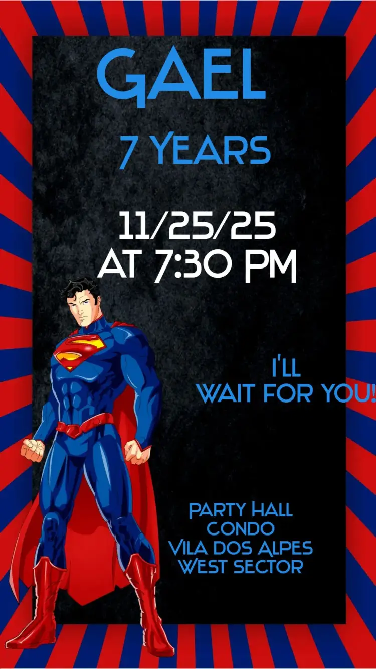 Superman invitation