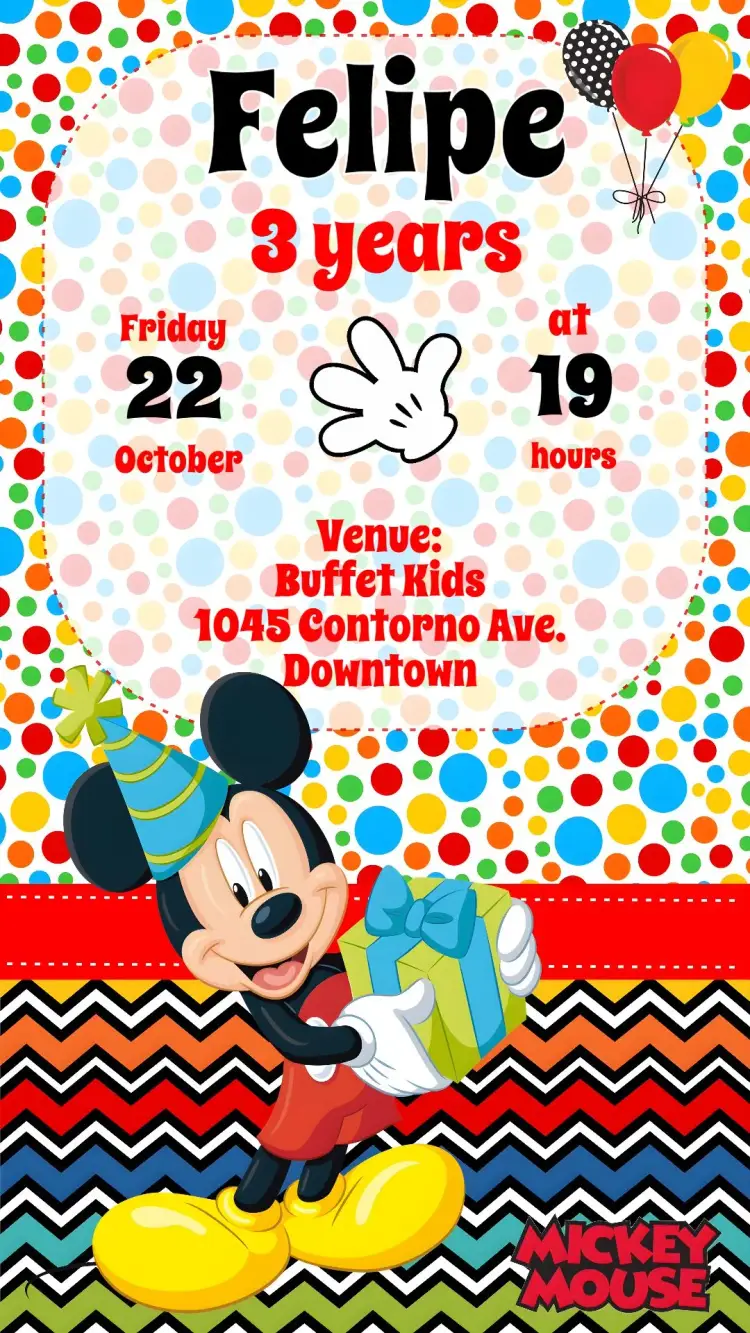 Mickey invitation