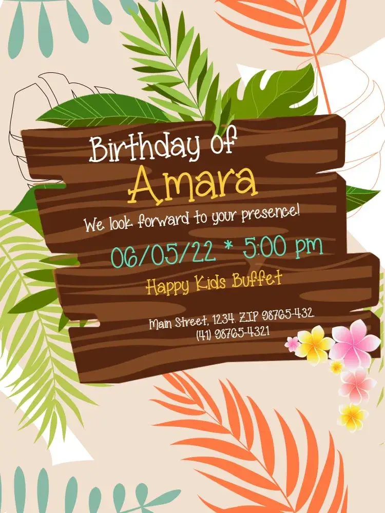 Floral Celebration invitation
