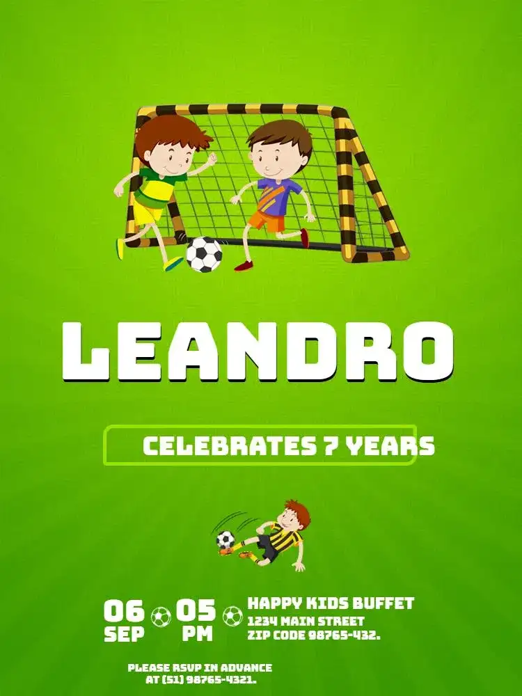 Children's Soccer Celebration
