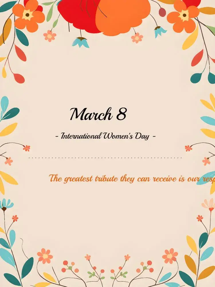 Invitation Post International Women's Day Flowers – Most searched for theme floral, romantic, modern, colorful, feminine