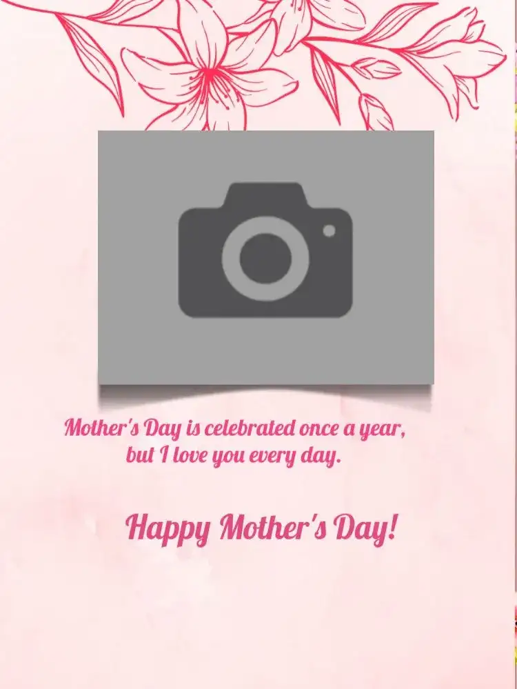How to Make Creative Mother's Day Card with Flowers Photo Online