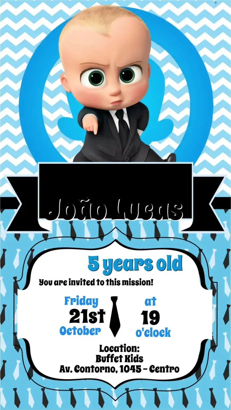 The Boss Baby invitation