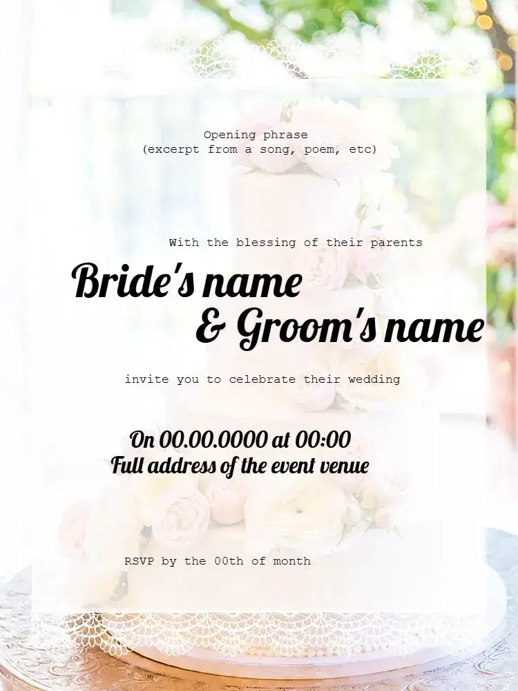 Invitation Lace Wedding – Wedding theme elegant, delicate, floral, lace, minimalist, romantic