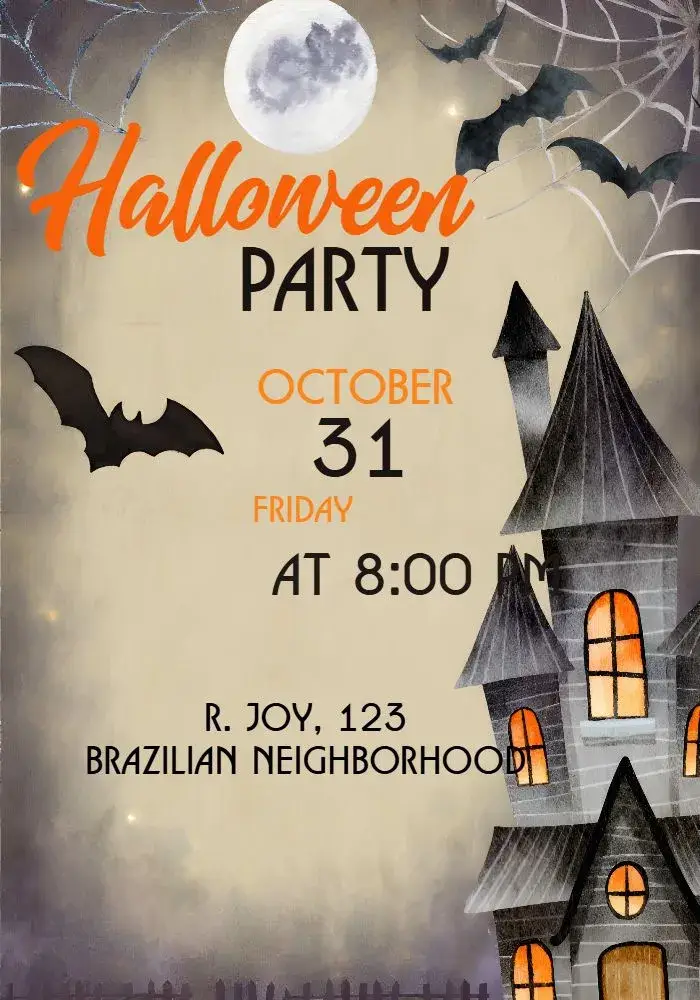For Halloween Witches Party invitation