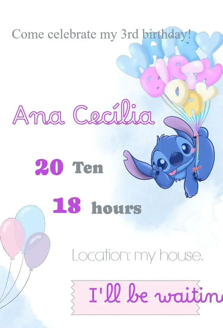 Stitch Invitation