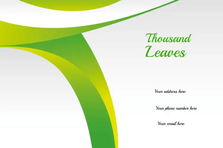 Invitation Back Card Nature Advertisement – Card theme nature, green, minimalist, sustainable, modern