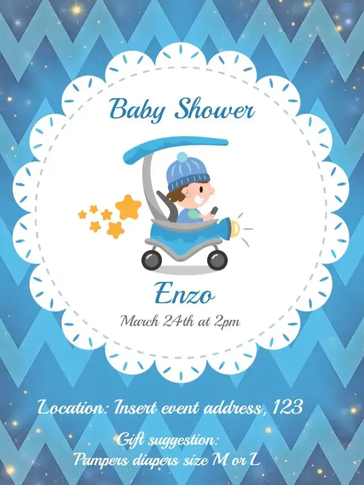 Blue Baby Shower - Boy