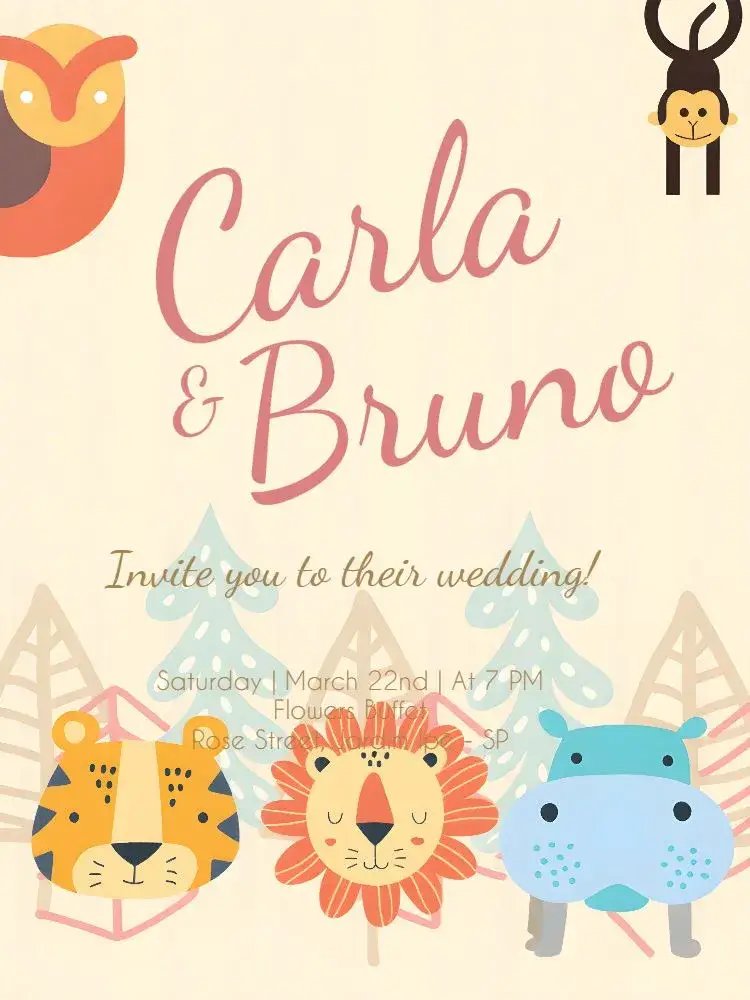 Pink Floral Wedding invitation