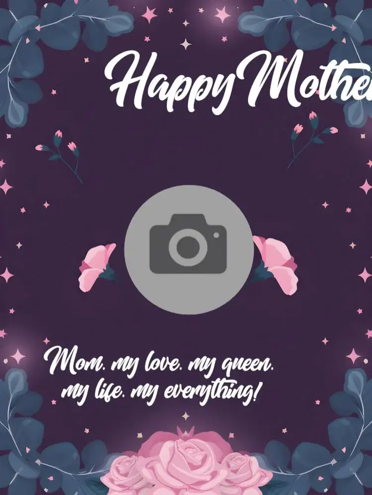 Invitation Mother's Day Post with Photo Card – Commemorative Dates theme pink, modern, floral, caring, vibrant, romantic