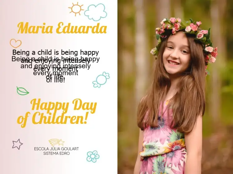 Invitation Children's Day Card With Heart Photo – Commemorative Dates theme colorful, fun, childish, playful, modern
