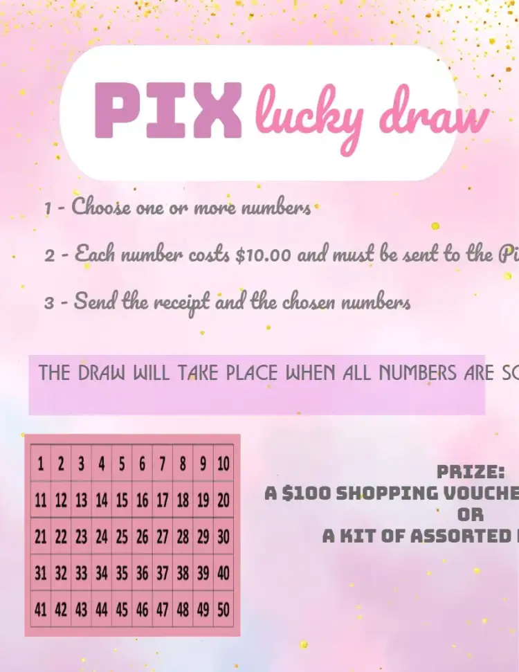 Invitation Raffle Pix Of Lucky Pink – Tickets theme pink, white, modern, minimalist, elegant