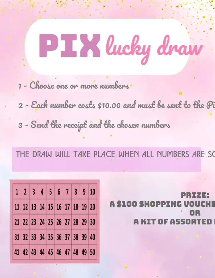 Invite Raffle Pix Of Lucky Pink editable and customizable