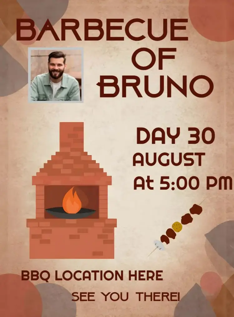 Invite Barbecue With Meat Photo editable and customizable