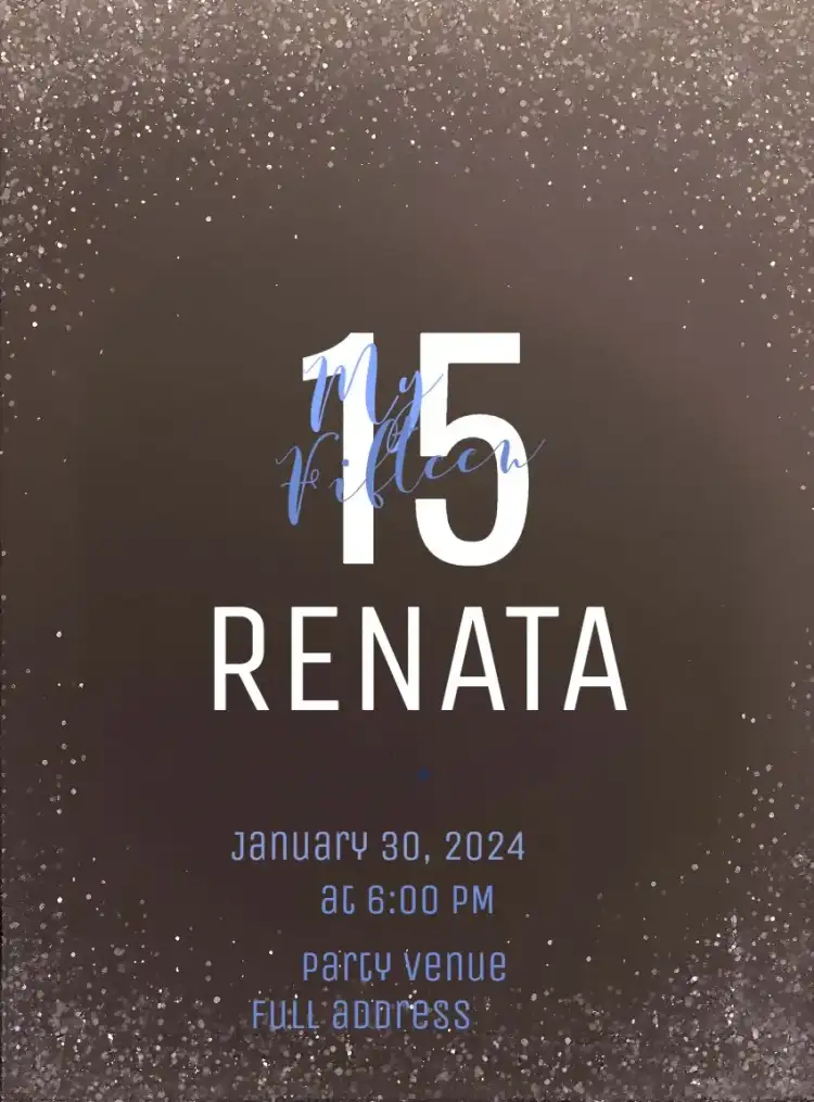 Minimalist Girl's 15th Birthday