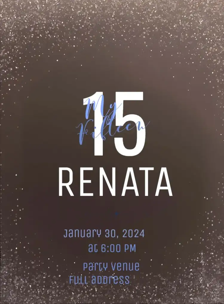 Invitation Minimalist Girl's 15th Birthday – Sweet 15 theme minimalist, black, elegant, modern, subtle