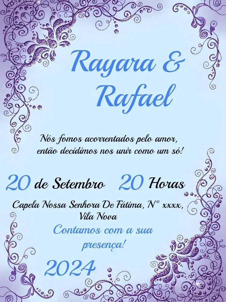 Invitation Arabesque Blue Wedding – Wedding theme arabesques, blue, modern, elegant, sophisticated, minimalist