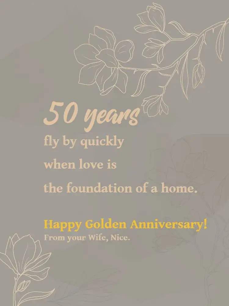 Golden Anniversary Celebration Card invitation