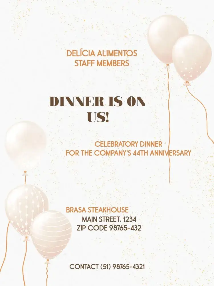 From Delicate Company Party invitation
