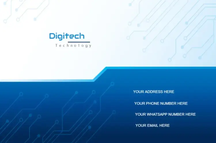 Invitation Business Card Back Technology Computers – Card theme modern, technological, minimalist, professional, clean
