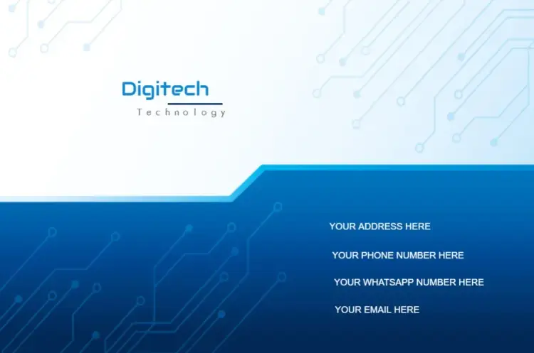 Business Card Back Technology Computers invitation