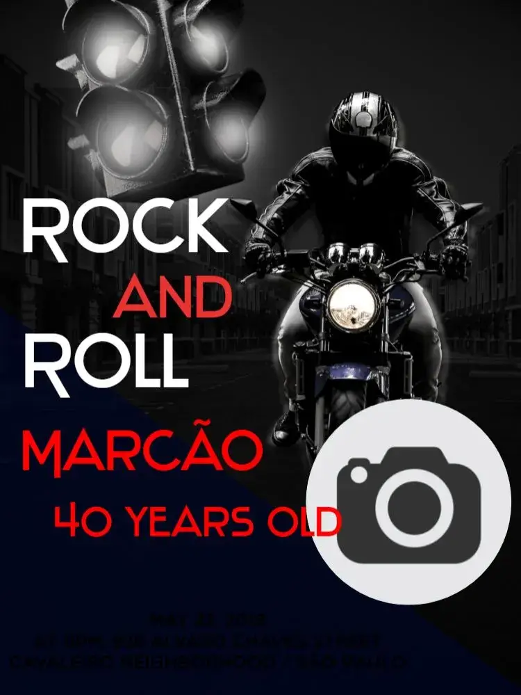 Rock Motorcycle Digital invitation
