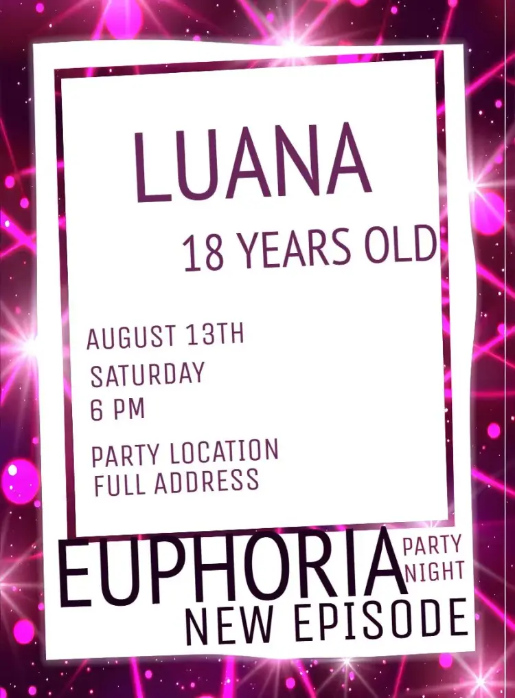 Invite Euphoria Purple White editable and customizable
