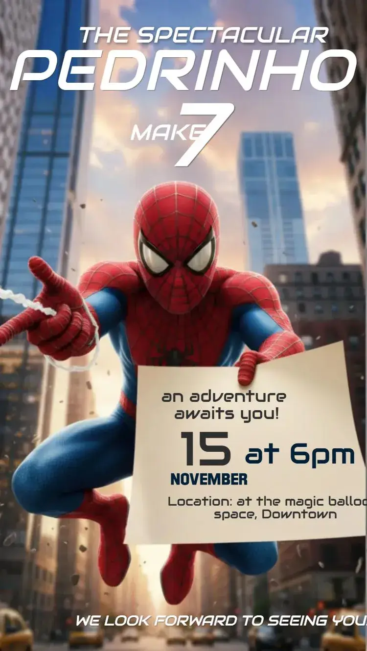 Spiderman invitation