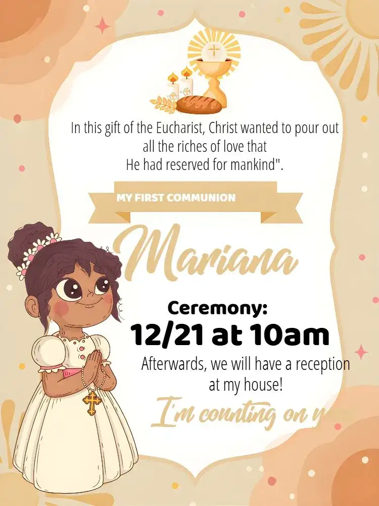 First Communion Eucharist - Black Girl Catholic