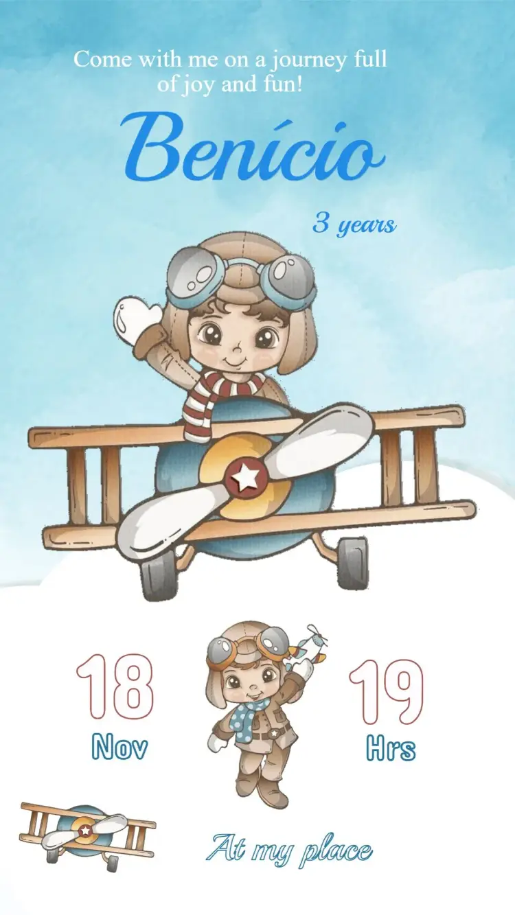 Aviator Birthday Invitation