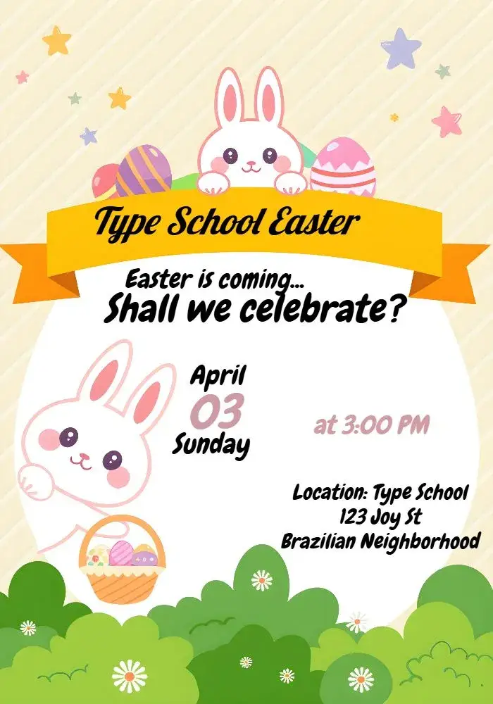 Easter Bunny invitation