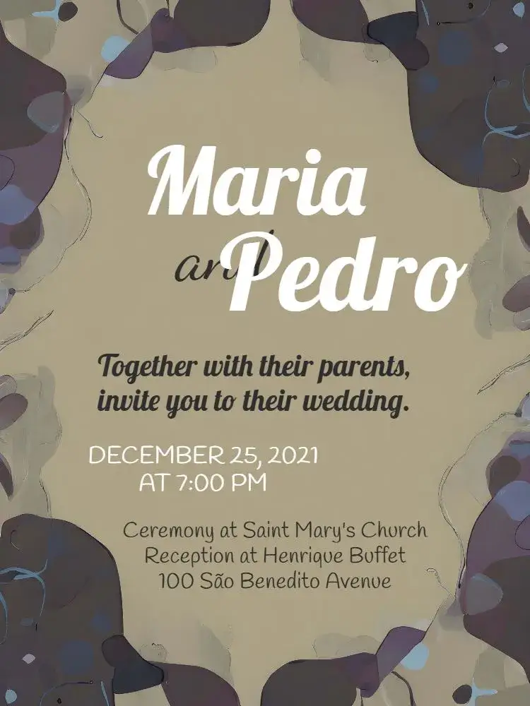 Invitation Blue Floral Wedding – Wedding theme floral, watercolor, blue, romantic, elegant, modern