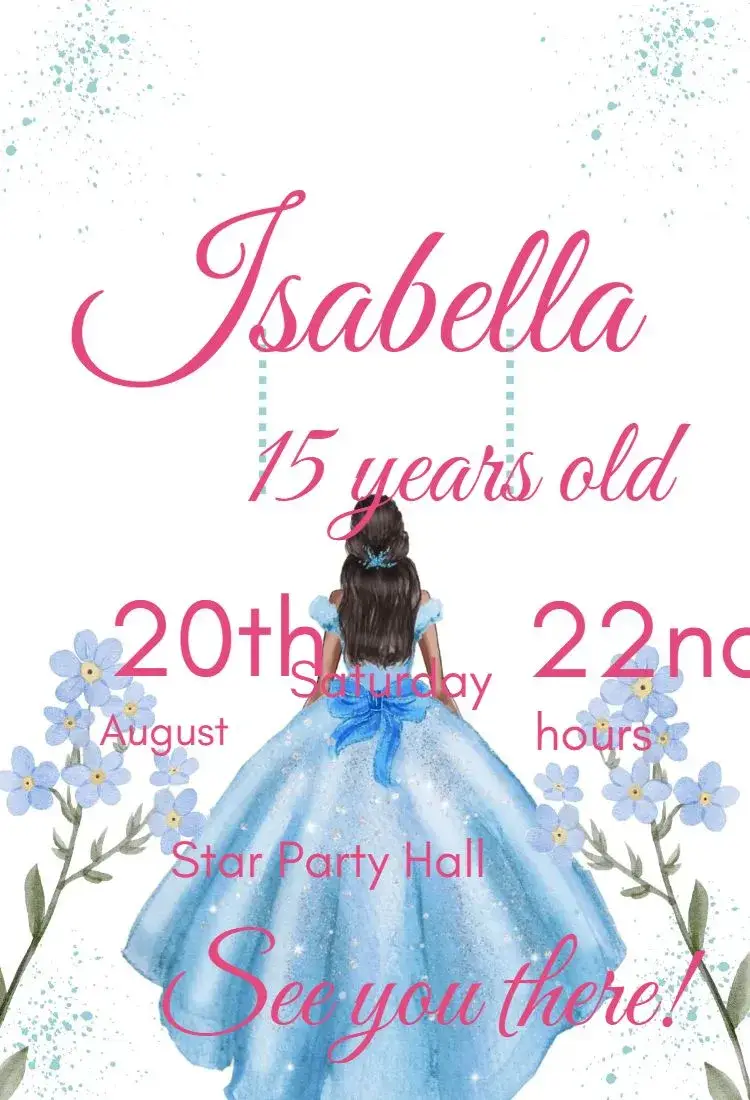 15th Birthday Invitation